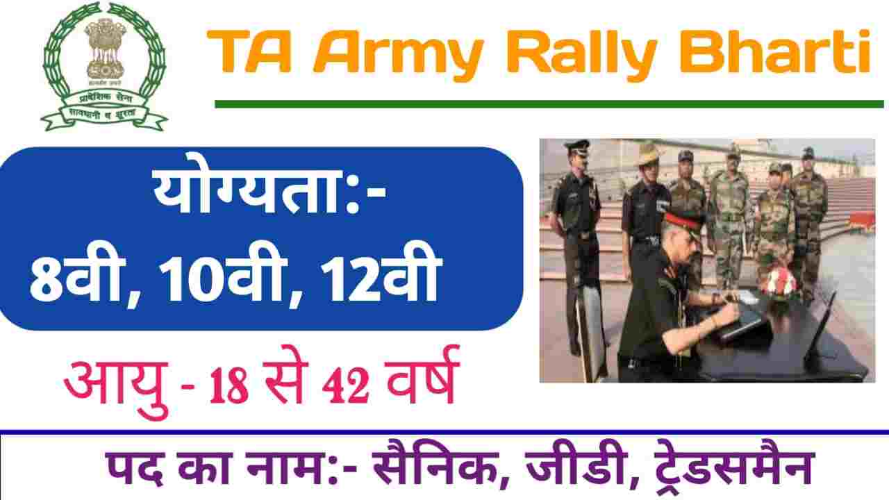 erritorial Army Rally Bharti 2024